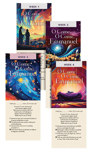 O Come, O Come, Emmanuel Advent Litanies with Sheet Music (4 designs - Sold in Set of 50)