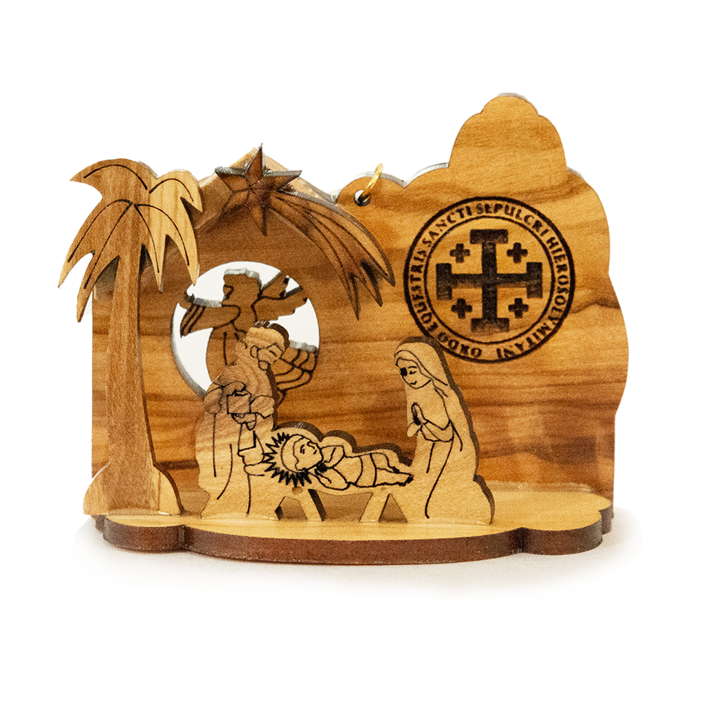 Crib with Jerusalem Cross Ornament