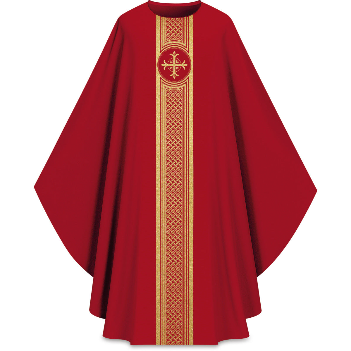 Red and gold chasuble