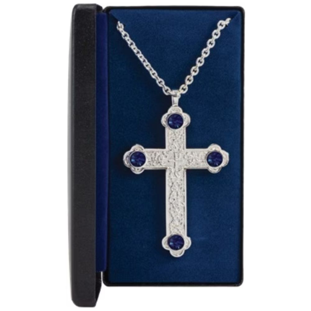 Pectoral cross silver plate