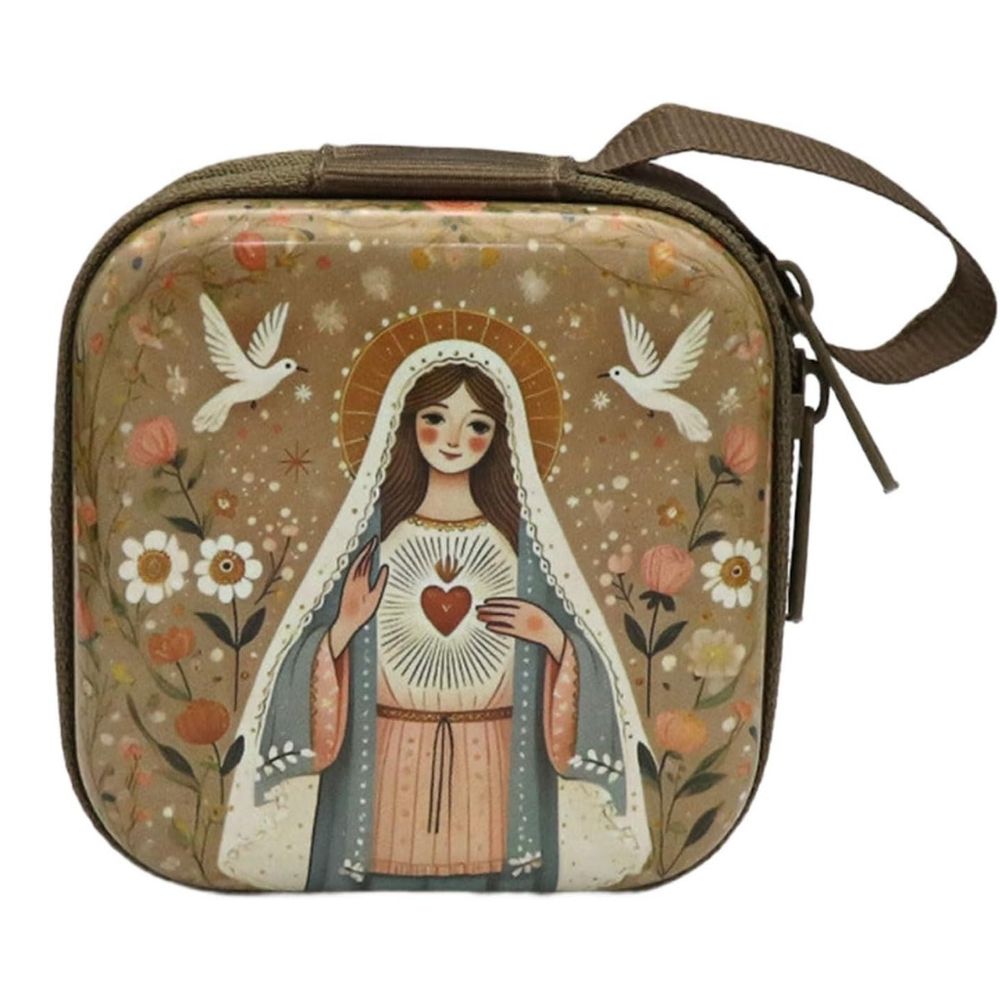 Mary Rosary fabric case