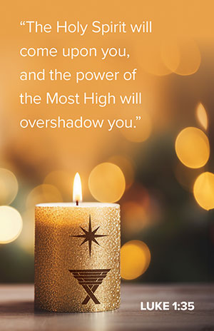 Luke 1:35 Prayer Card for Advent (Set of 50)