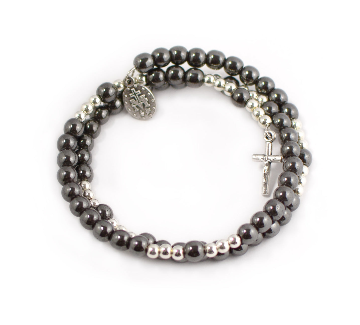 Hematite Rosary Bracelet