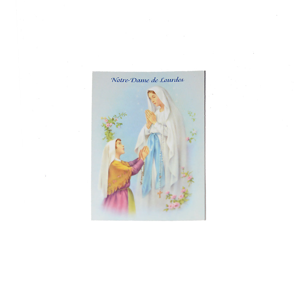 Rosary with Lourdes Prayer Card