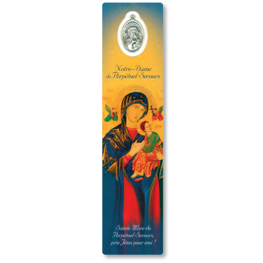 Our Lady of Perpetual Help bookmark with medal