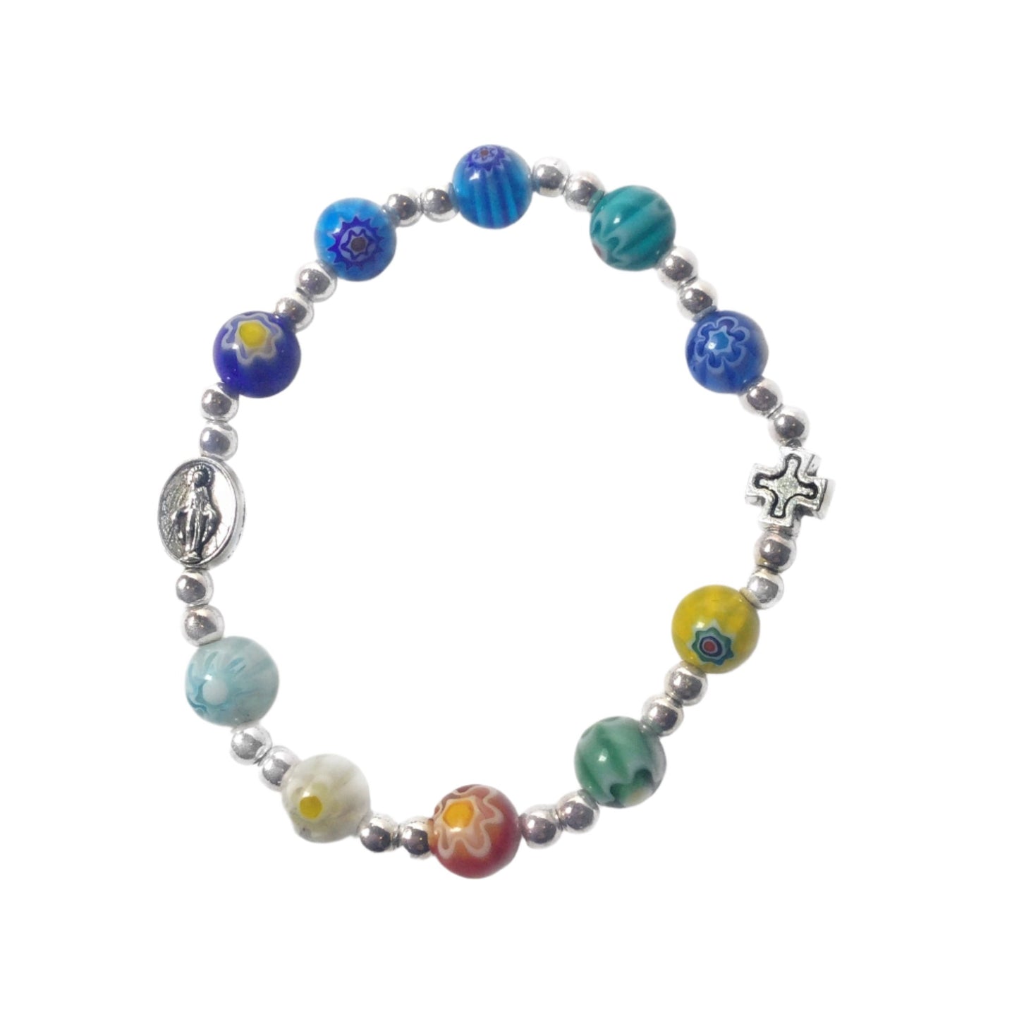 Imitation Murano bracelet on elastic