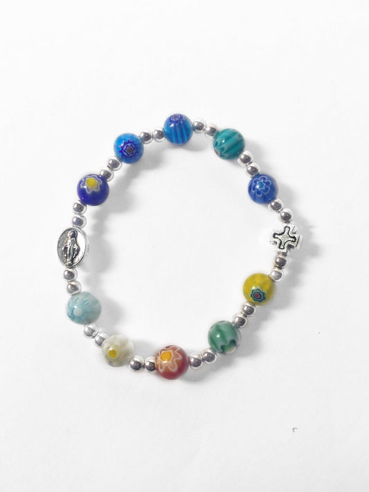 Imitation Murano bracelet on elastic