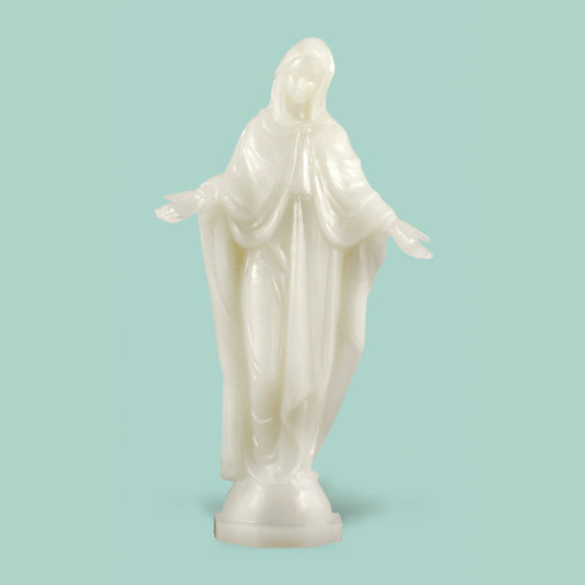 Luminous statue of Our Lady of Grace