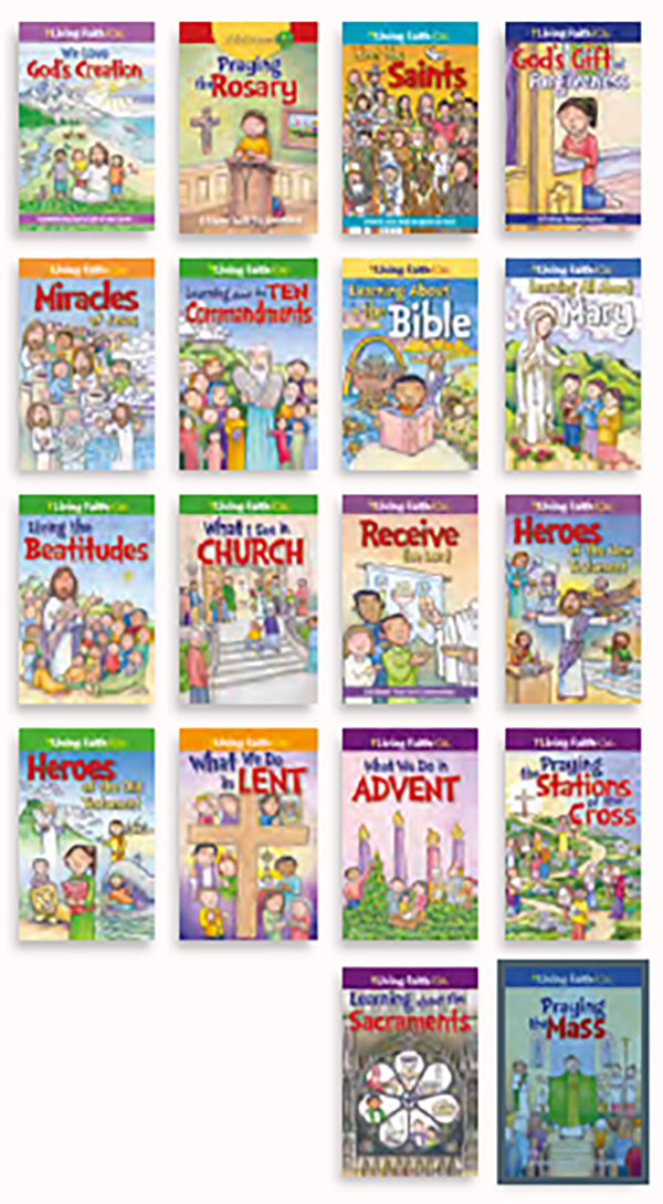 LIVING Faith KIDS STICKER BOOKLETS (SET OF 18 TITLES)