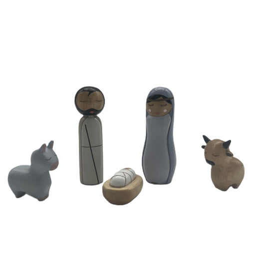 HOWOKI NATIVITY SCENE 5-PIECE SET