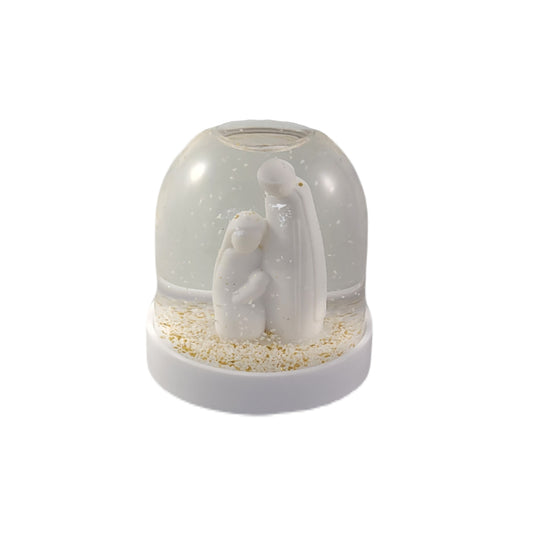 GLITTER SNOW GLOBE HOLY FAMILY