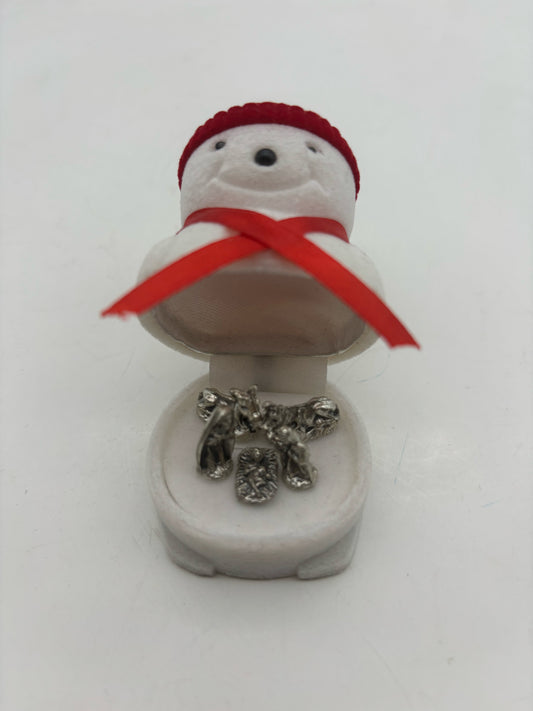 SNOWMAN NATIVITY SCENE ORNAMENT