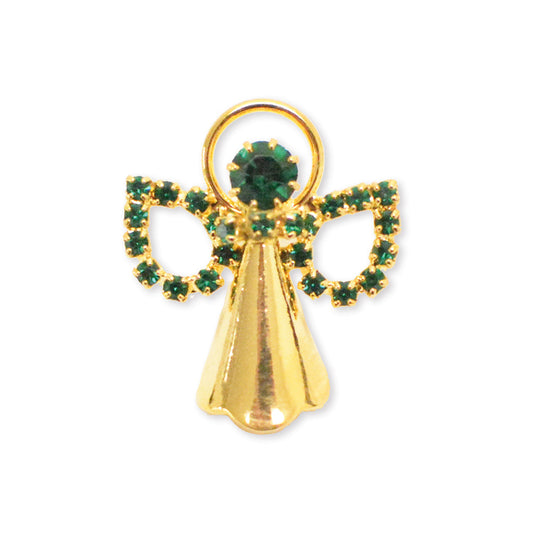 Emerald Angel Pin