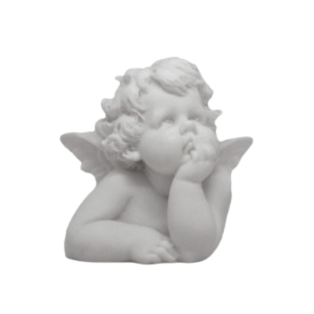 4" Alabaster cherub statue