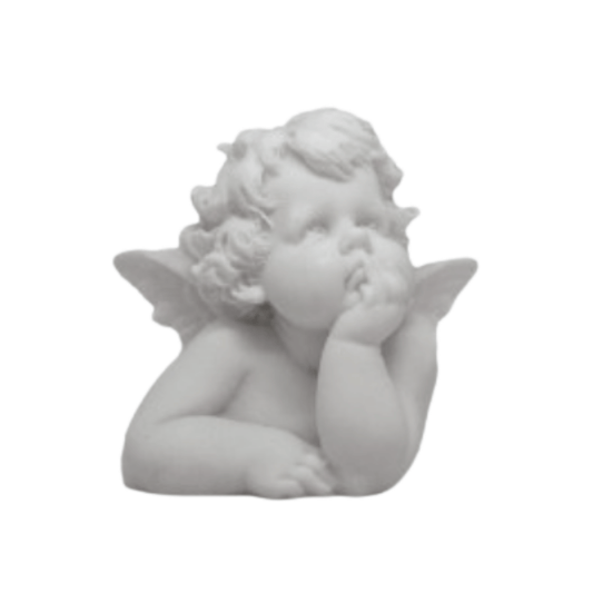4" Alabaster cherub statue