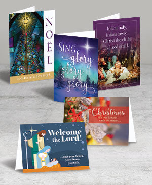 CHRISTMAS CARD ASSORTED SET (2 EACH OF 5 DESIGNS WITH ENVELOPES)