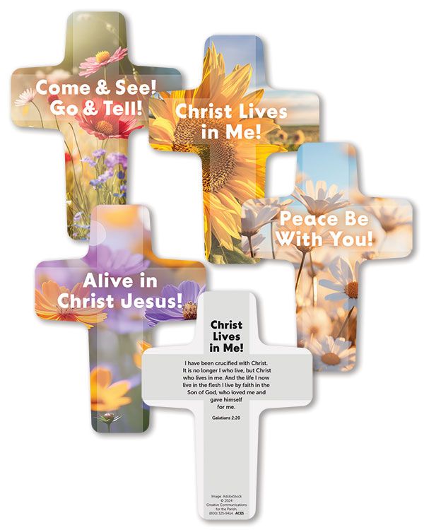 RISEN INDEED! EASTER CROSSES (SET OF 25 - 100 HANDOUTS PER SET)