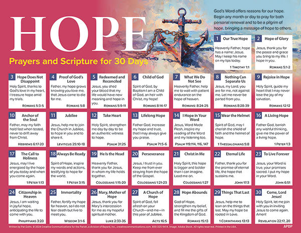 30 Days of Hope Calendar (Set of 50)