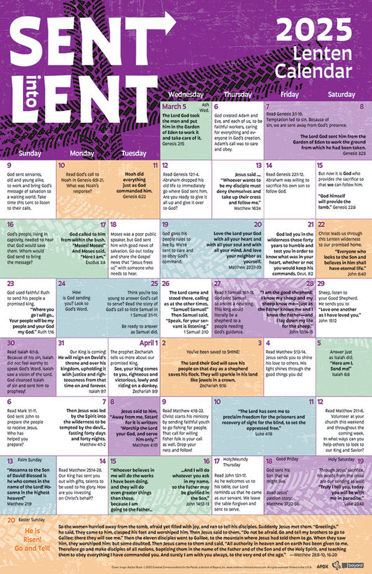 Daily Lent 2025 Calendar for Teens and Young Adults (Set of 25)