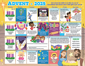 Daily Advent 2025 Catholic Calendar for Kids (Set of 50)