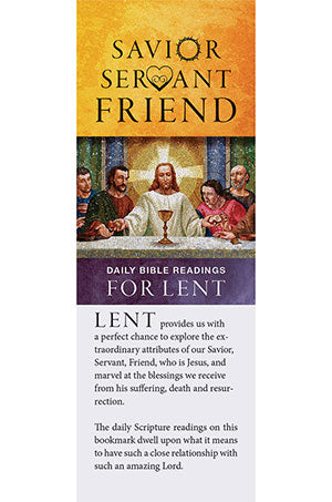 Savior, Servant, Friend Biblical Bookmark for Lent (Set of 50)