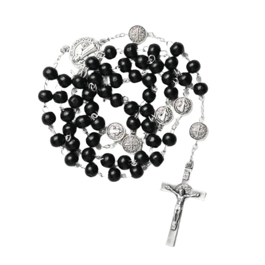 Black wooden rosary of St. Benedict