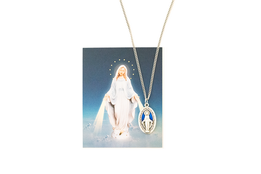 Miraculous Virgin Medal with consecration card