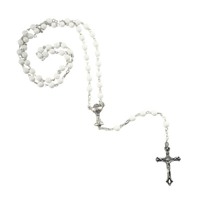 First Communion White Rosary