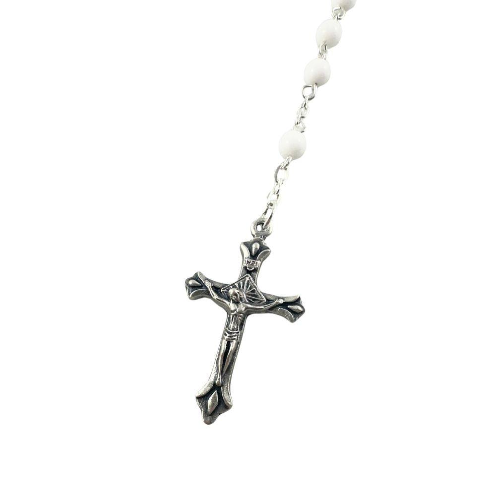 First Communion White Rosary