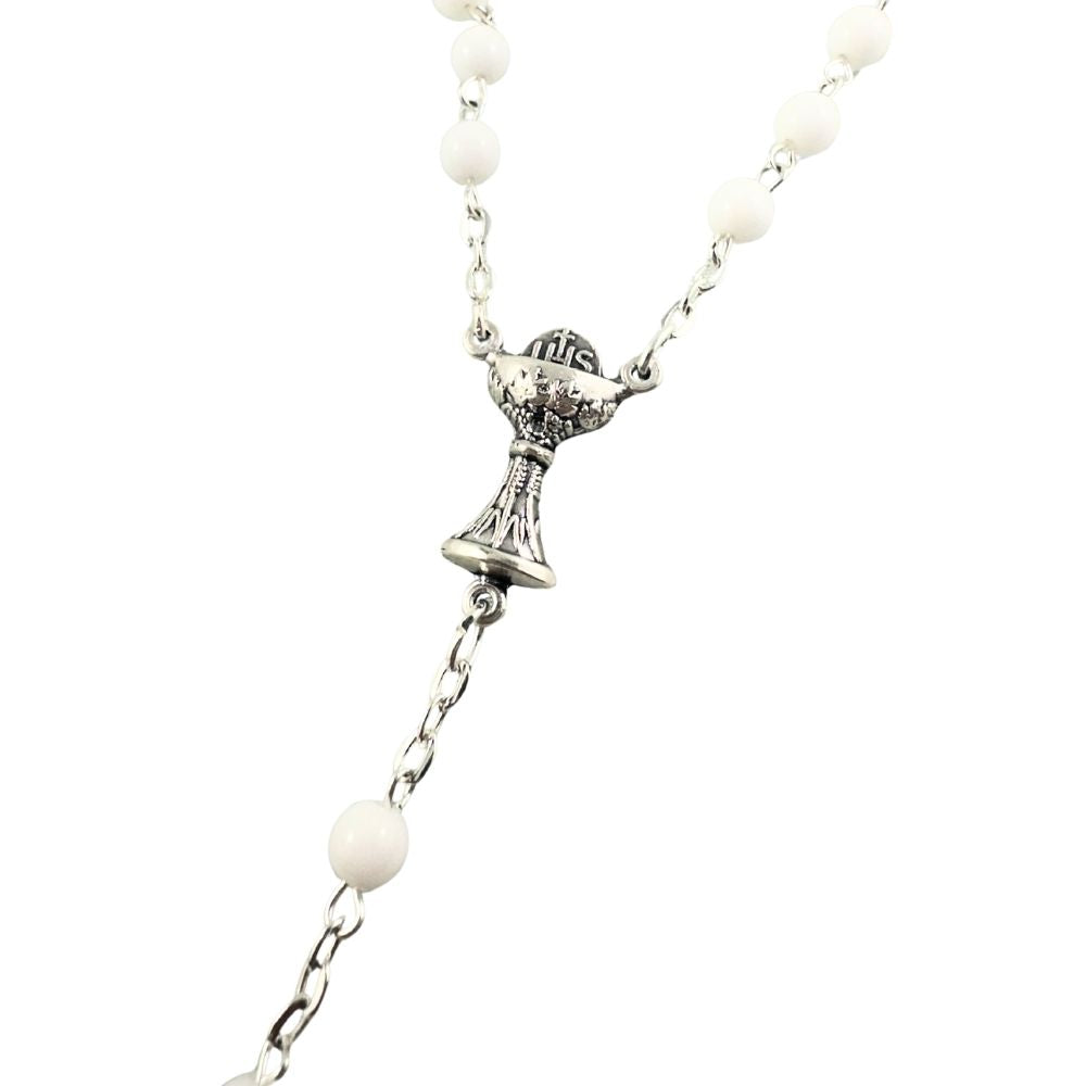 First Communion White Rosary