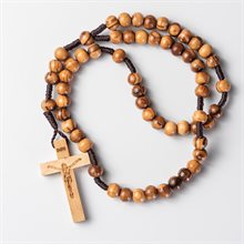 Rosary on cord olivewood 8mm