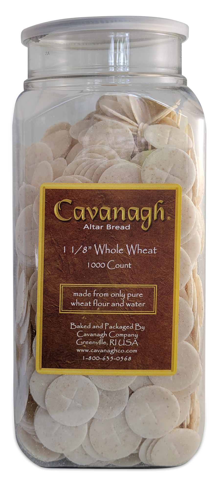 CAN010 HOSTS 1-1/8" Whole Wheat - Box of 1000