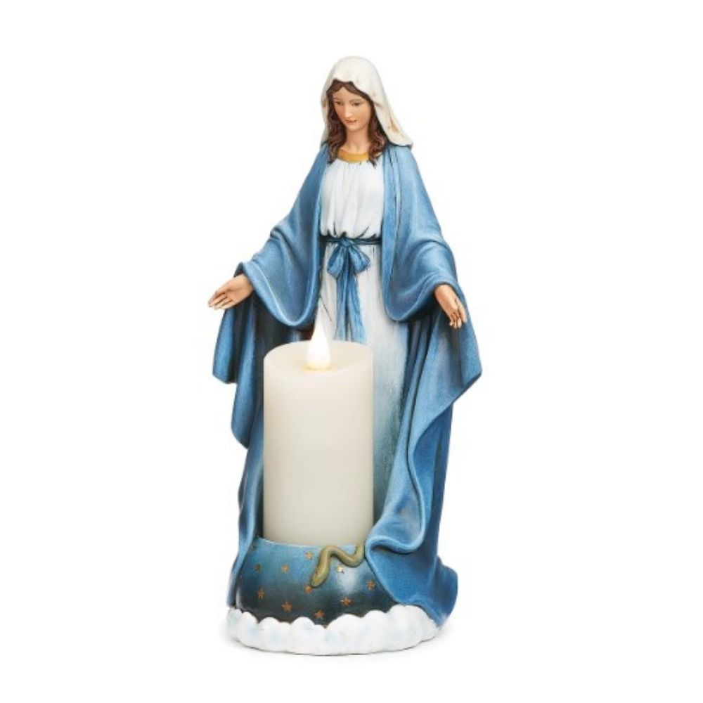 Virgin Mary Statue with Candle holder - 25 cm