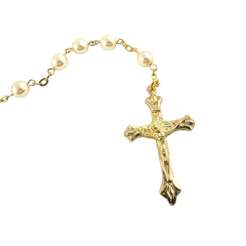 Cream-Coloured Miraculous Rosary