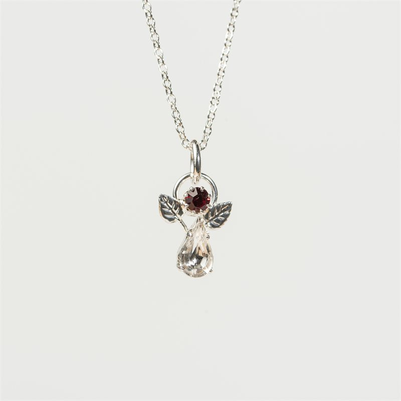 ANGEL BIRTHSTONE PENDANT JANUARY