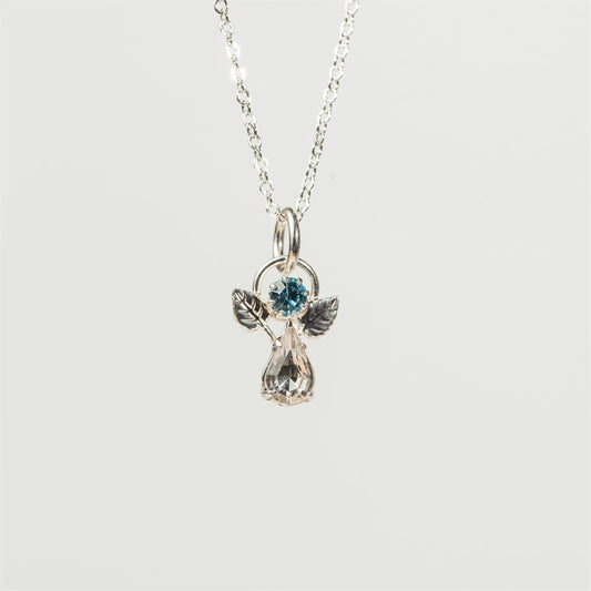 ANGEL BIRTHSTONE PENDANT MARCH