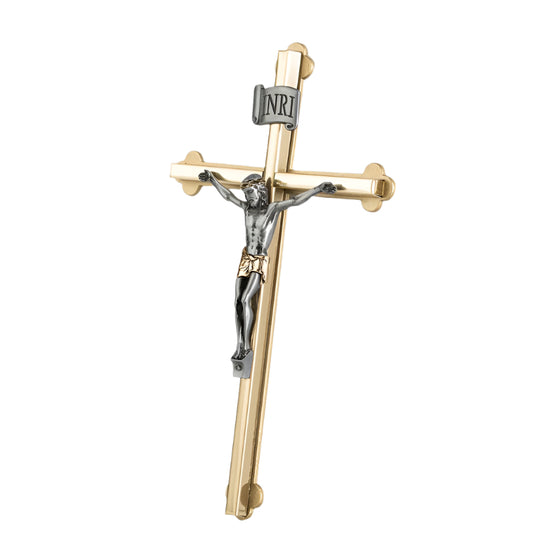Metal cross 2 tones 20 cm