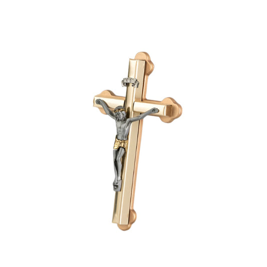 Metal cross 2 tones 4 pouces