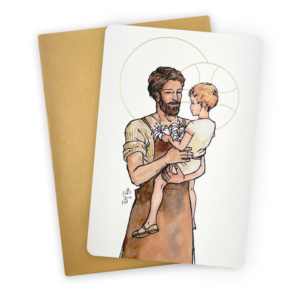 Double wish card Petit Page - St.Joseph
