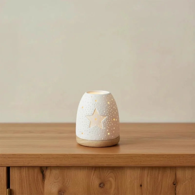 Ceramic tea light holder-star model