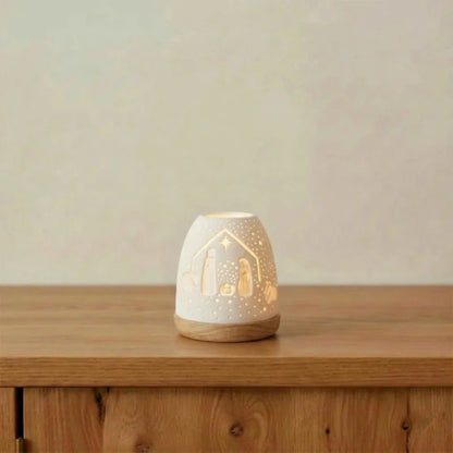 Ceramic tea light holder emany-Nativity model