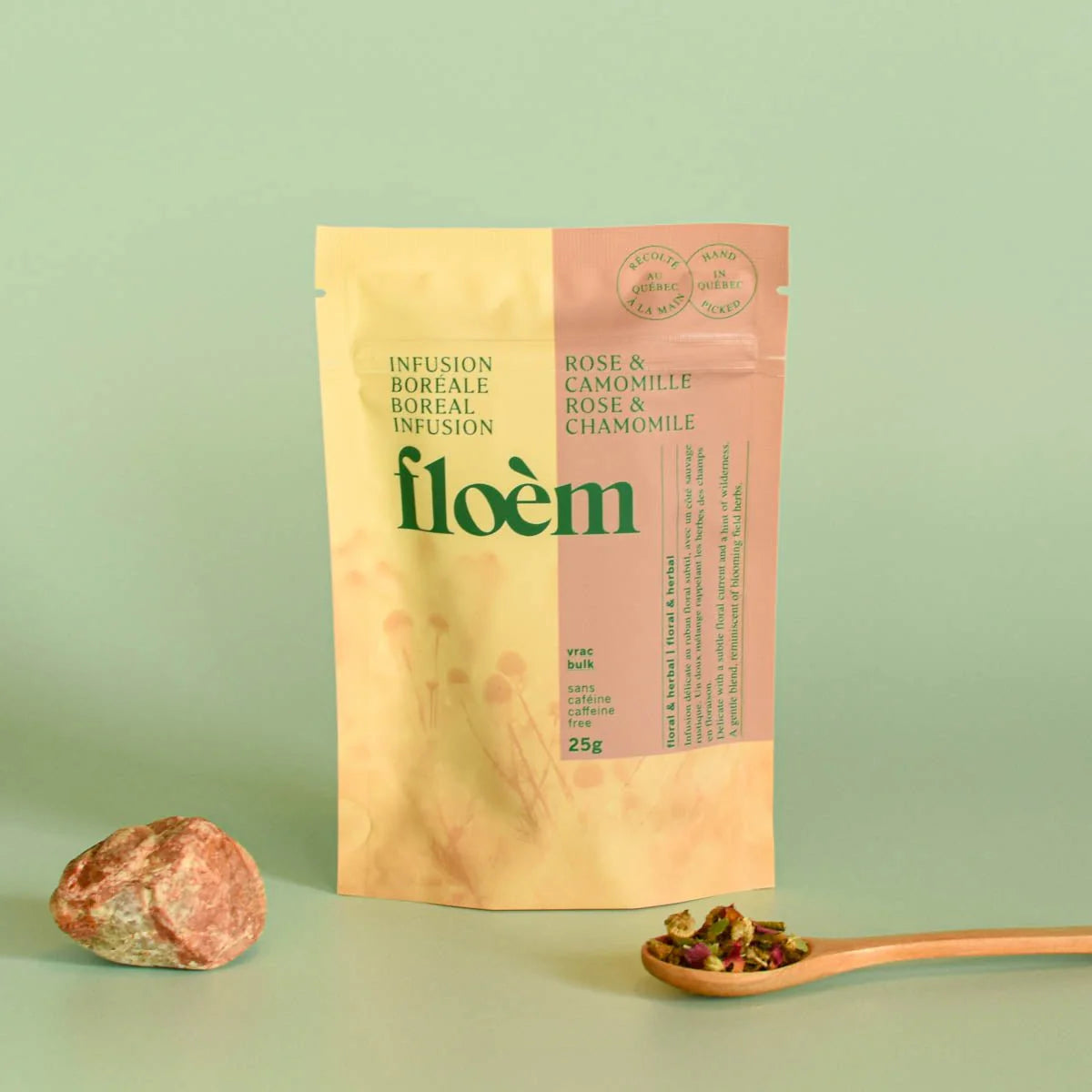 Herbal tea Rose, chamomile & Labrador leaves, 25g bag - Loose leaf