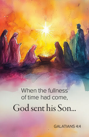 Christmas Prayer Card - Galatians 4:4 (Set of 50)