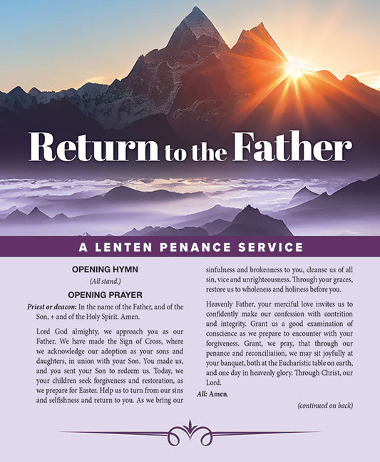 Return to the Father: A Penance Service for Lent (Set of 50)