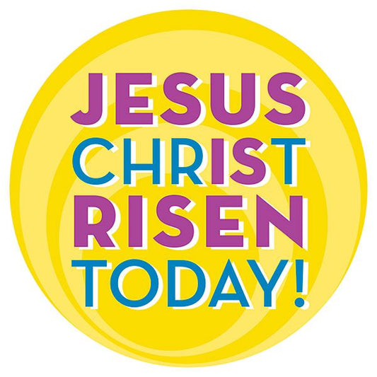 JESUS CHRIST IS RISEN TODAY - EASTER STICKER ROLL (ROLL OF 100 STICKERS)