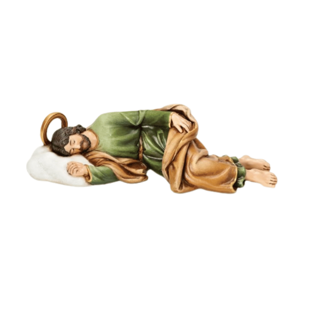 Sleeping St Joseph figure 8-1/4"