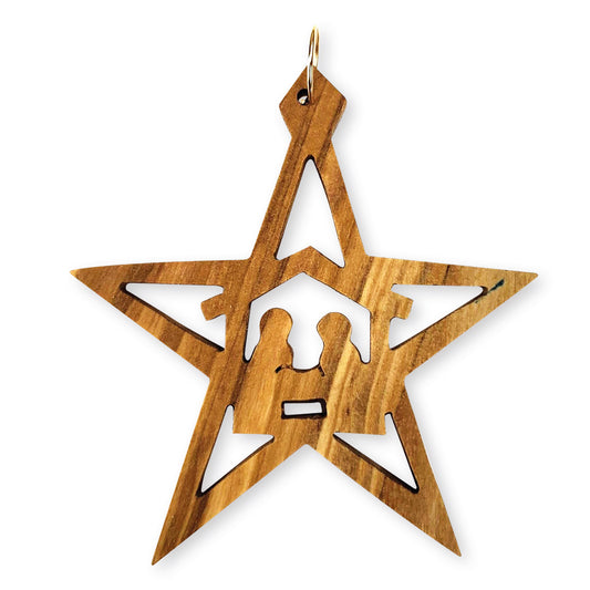 Star Christmas Wood Ornament