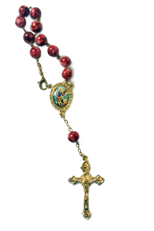 Car Rosary Beads with St.Michael Medal