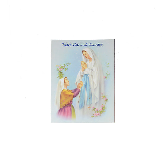 Rosary with Lourdes Prayer Card