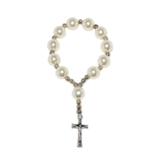Decade Rosary with Pearls and Cross